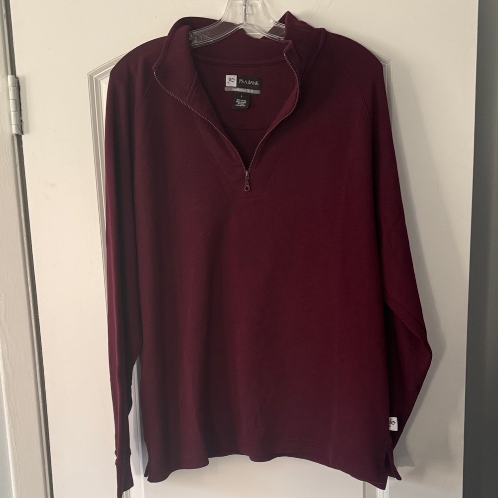 Jos. A. Bank leadbetter golf maroon quarter zip pullover